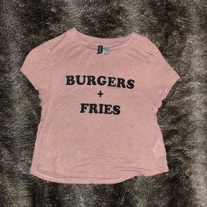 Xs H&M graphic crop T